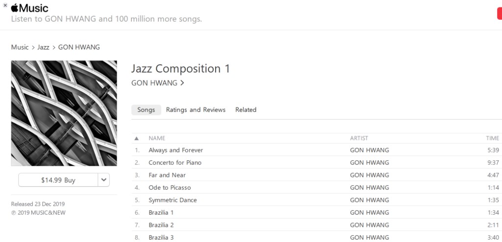 Jazz Composition 1 by Gon Hwang on Apple Music, released December 23, 2019