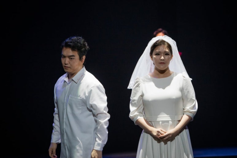 Opera Wings of Yi Sang — stage scene, National Theater of Korea, 2024