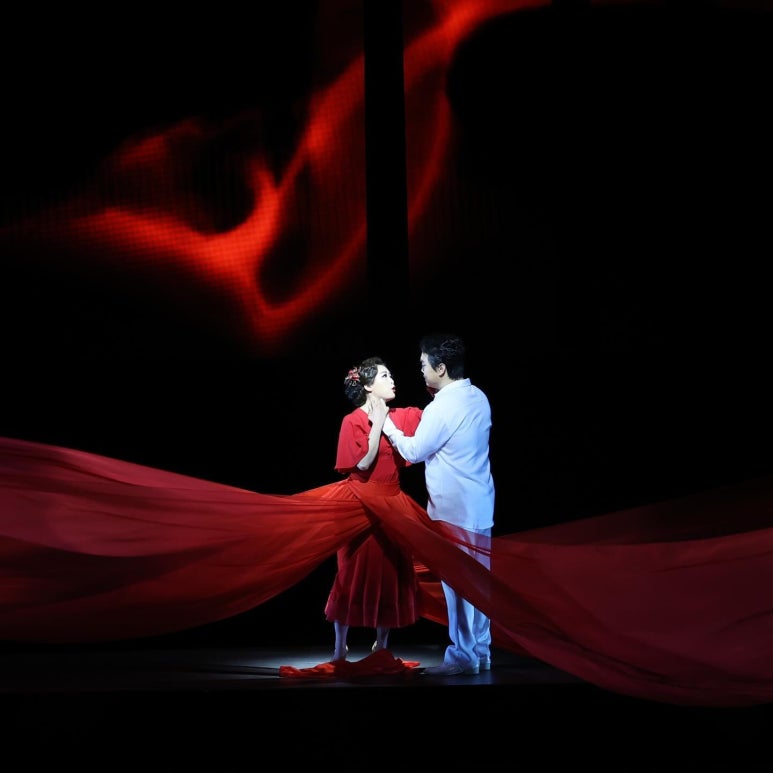 Opera Wings of Yi Sang — stage scene, National Theater of Korea, 2024
